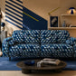 Blue Abstract Sofa