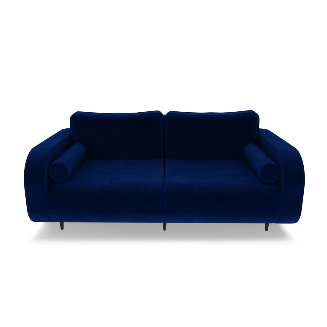 Dark blue velvet sofa