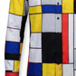 Piet Mondriaan Bedrucktes Langarm-Herrenhemd