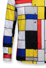 Piet Mondriaan Bedrucktes Langarm-Herrenhemd
