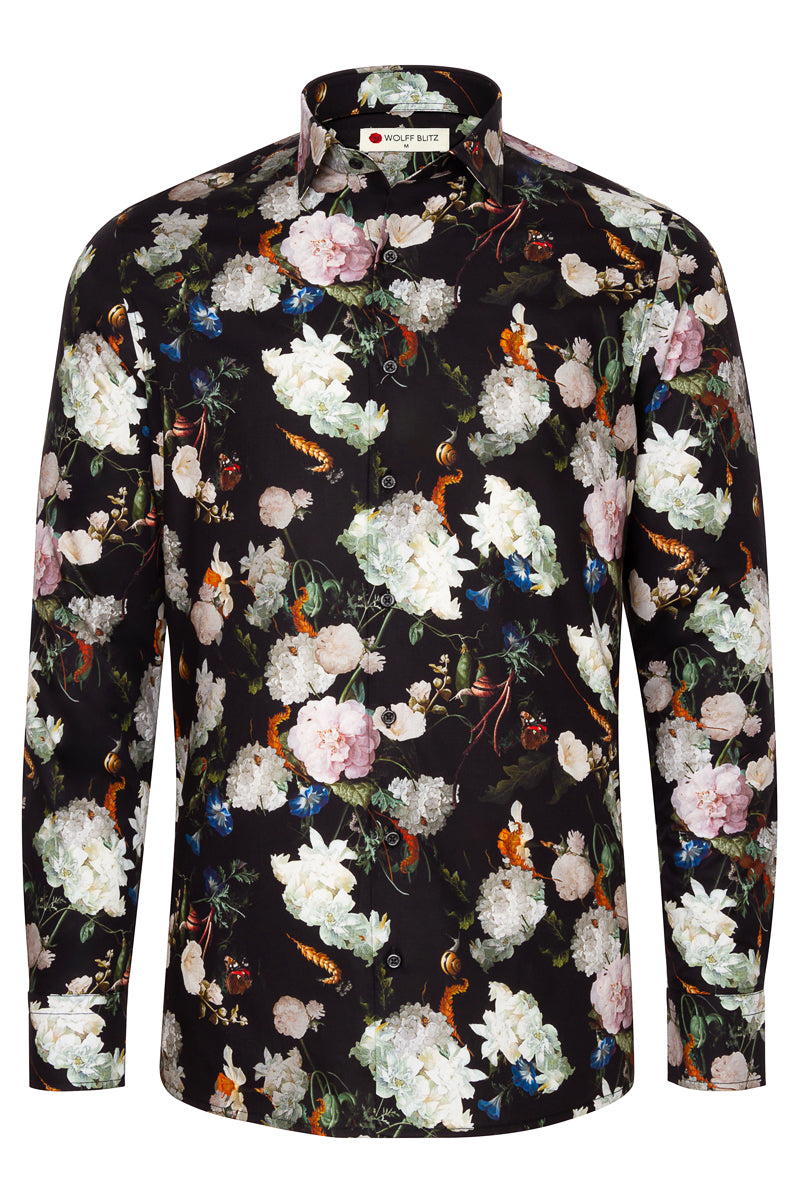 Jan Davidsz Night blossom Printed Shirt for men