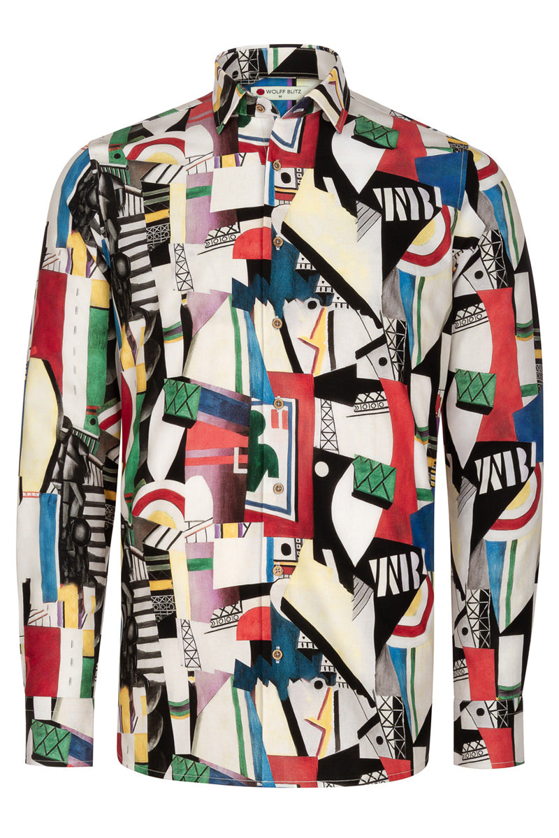 La Ville The City Herman Léger inspired Long Sleeve Men's Shirt