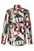 La Ville The City Herman Léger inspired Print Long Sleeve Shirt for Women