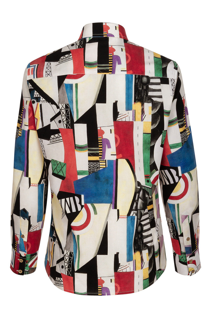 La Ville The City Herman Léger inspired Print Long Sleeve Shirt for Women