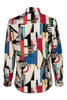 La Ville The City Herman Léger inspired Print Long Sleeve Shirt for Women