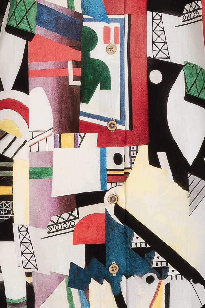 La Ville The City Herman Léger inspired Print Long Sleeve Shirt for Women