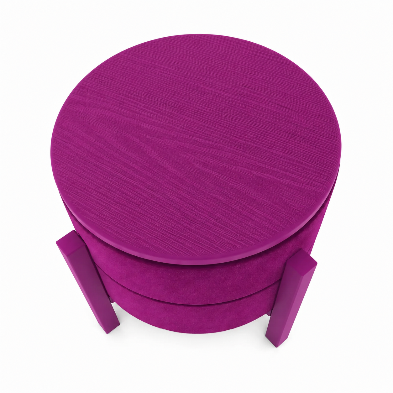 Magenta Pouf Table