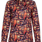 Magic Fish Paul Klee Print Long Sleeve Shirt for Women