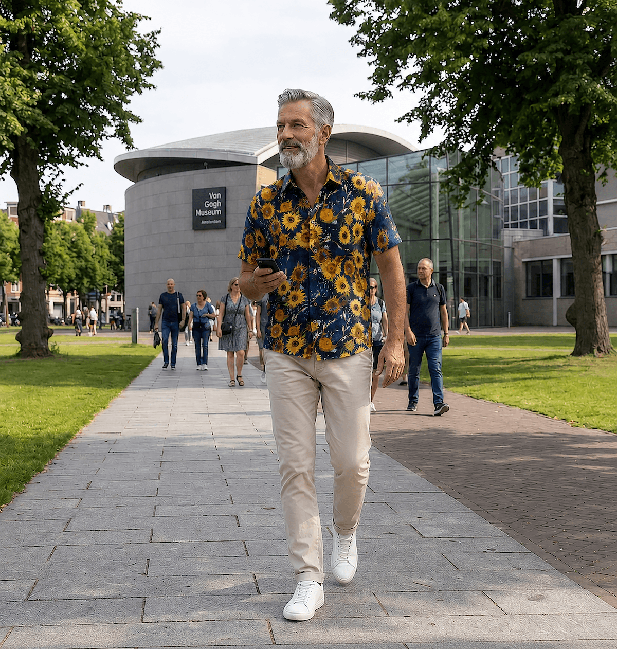 New Sunflower inspired Short Sleeve Men's Shirt