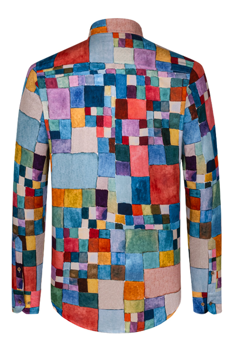 Paul Klee Flora on Sand inspired Long Sleeve Men's Shirt