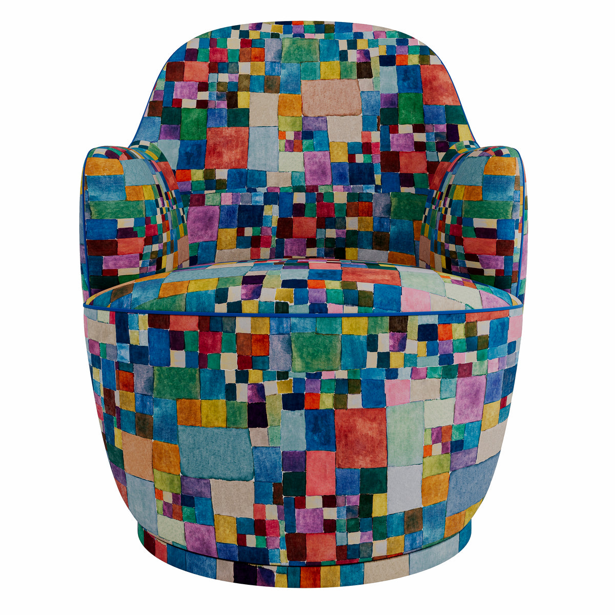 Flora on Sand Hug Swivel Armchair