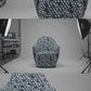 Blue Abstract Hug Armchair
