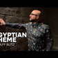 Egyptische Symbolen Lange Mouw Overhemd voor Mannen