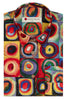 Squares with Circles Kandinsky Inspired Print Long Sleeve Shirt for Women