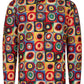 Squares with Circles Kandinsky Inspired Long Sleeve Men's Shirt