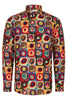 Squares with Circles Kandinsky Inspired Long Sleeve Men's Shirt