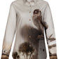 The Goldfinch Print Long Sleeve Shirt for Women