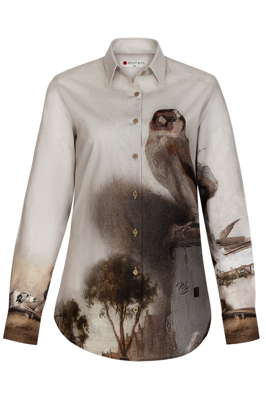 The Goldfinch Print Long Sleeve Shirt for Women