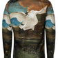 The Threatened Swan Print Long Sleeve Shirt for Men
