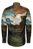 The Threatened Swan Print Long Sleeve Shirt for Men