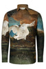 The Threatened Swan Print Long Sleeve Shirt for Men