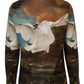 The Threatened Swan Print Long Sleeve Shirt for Women