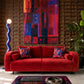 Sofa aus rotem Samt