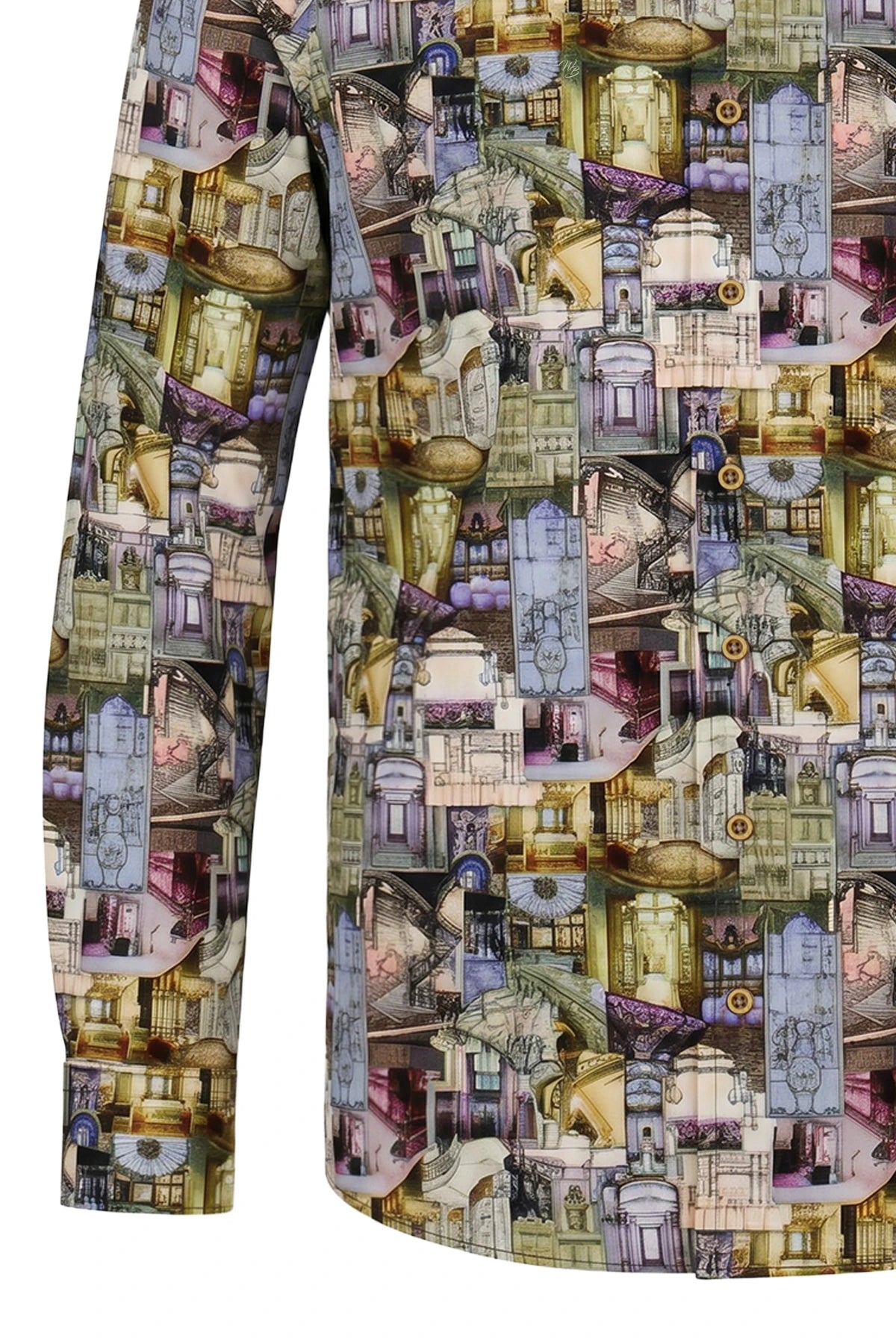 Victor Horta's Architecture inspired Long Sleeve Men's Shirt