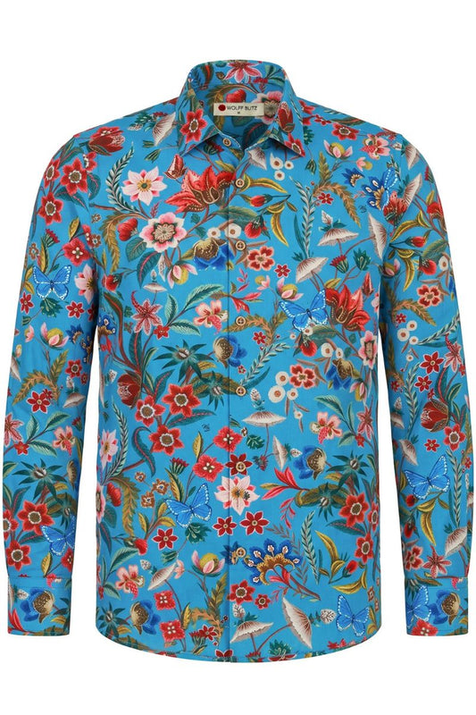 Victorian Flowers inspired Long Sleeve Men's Shirt