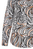 Lines of Expression Print Long Sleeve Shirt for Women