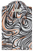 Lines of Expression Print Long Sleeve Shirt for Men