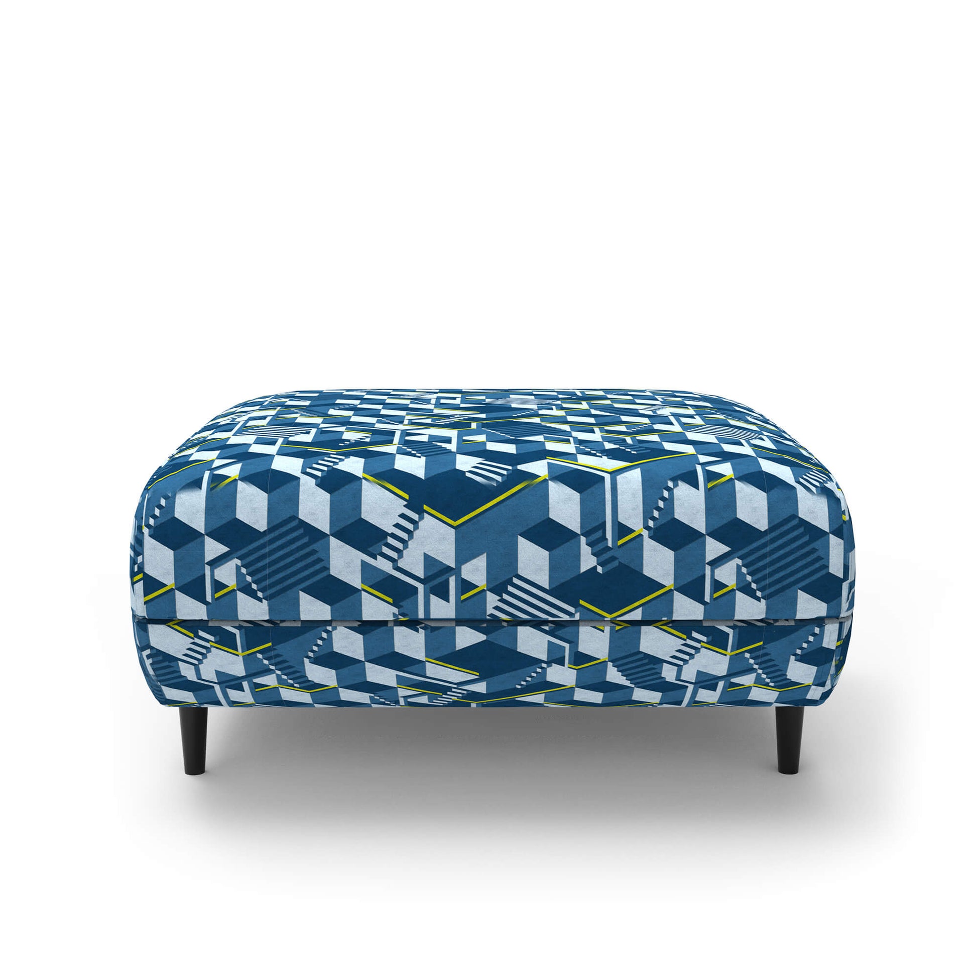 Blue abstract WB pouf - Wolff Blitz