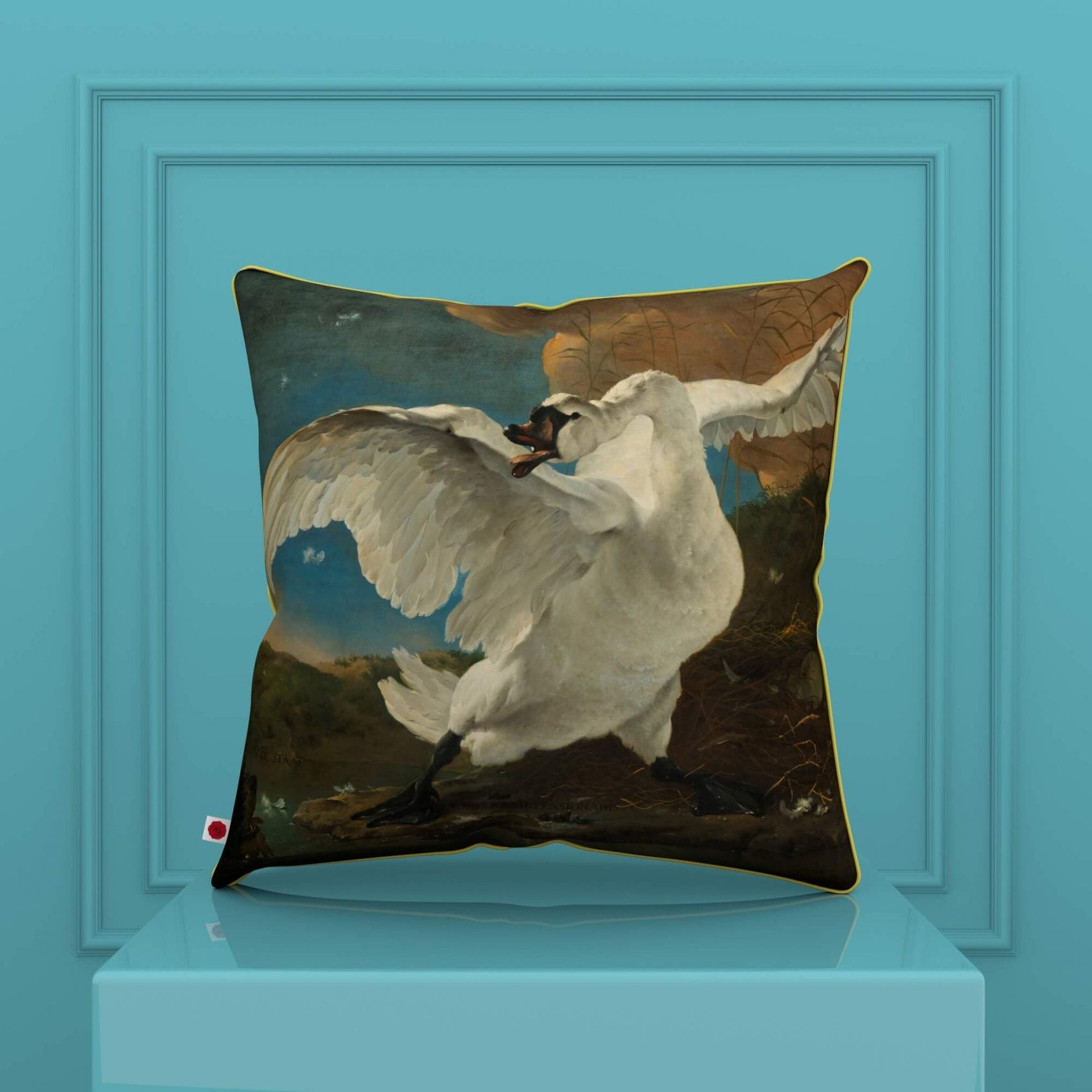 Threatened swan pillow / Wolff Blitz