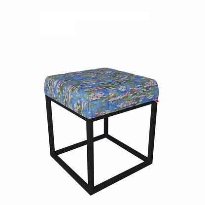 Cube pouf - Monet lilly - Wolff Blitz