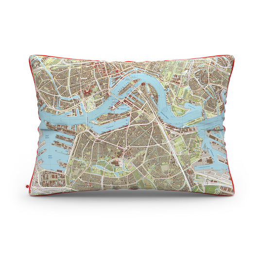 Rotterdam map pillow 65 x 45 cm - Wolff Blitz