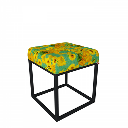 Cube pouf - The sunflower V. Gogh - Wolff Blitz