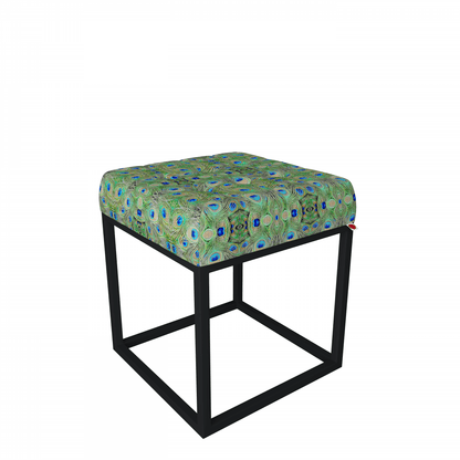 Cube pouf - Proud peacock - Wolff Blitz
