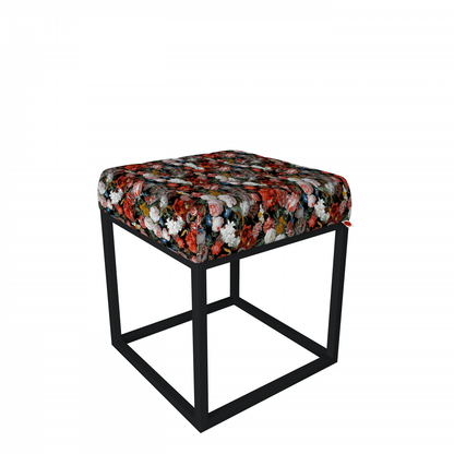 Cube pouf - Rijksmuseum flowers Wolff Blitz