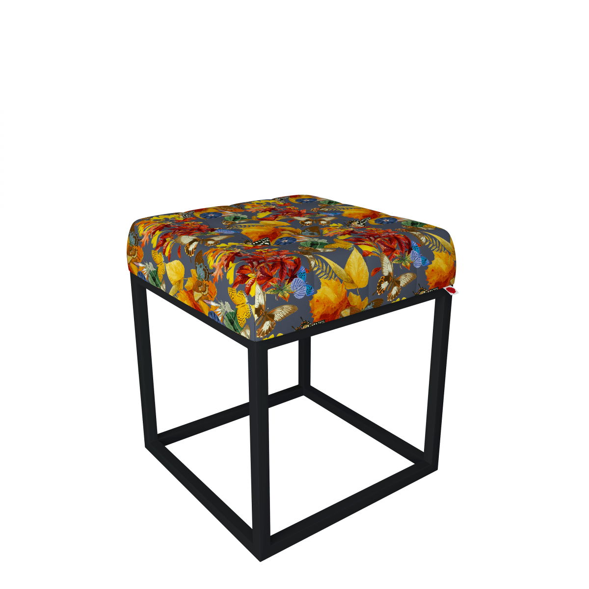 Cube pouf - Colourful butterflies Wolff Blitz