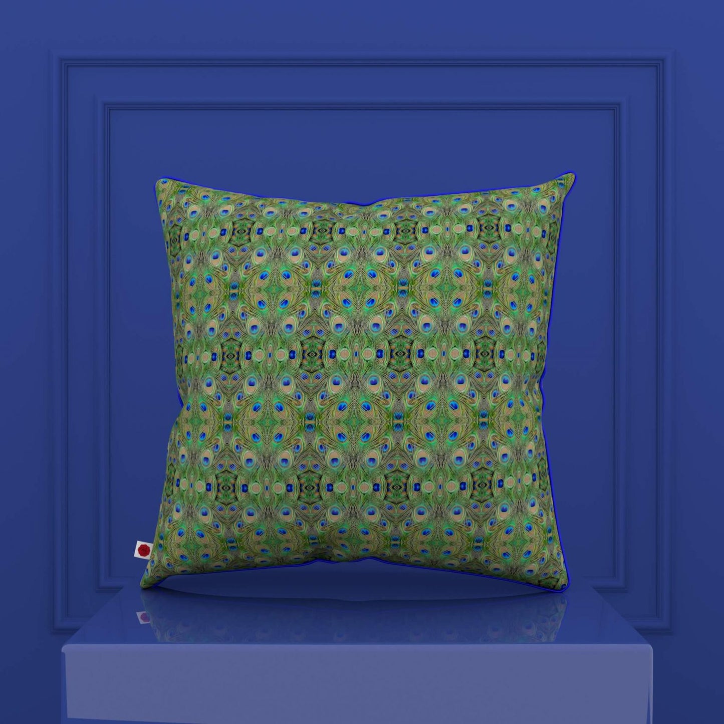 Proud peacock pillow 