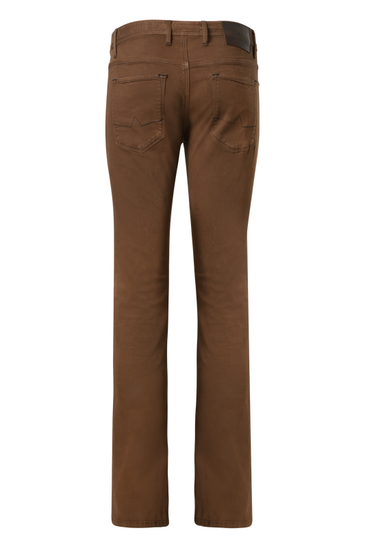 Alberto Trousers (Brown) DS Coloured Denim PIPE