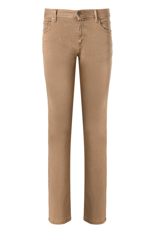 Alberto Trousers (Khaki) DS Coloured Denim PIPE