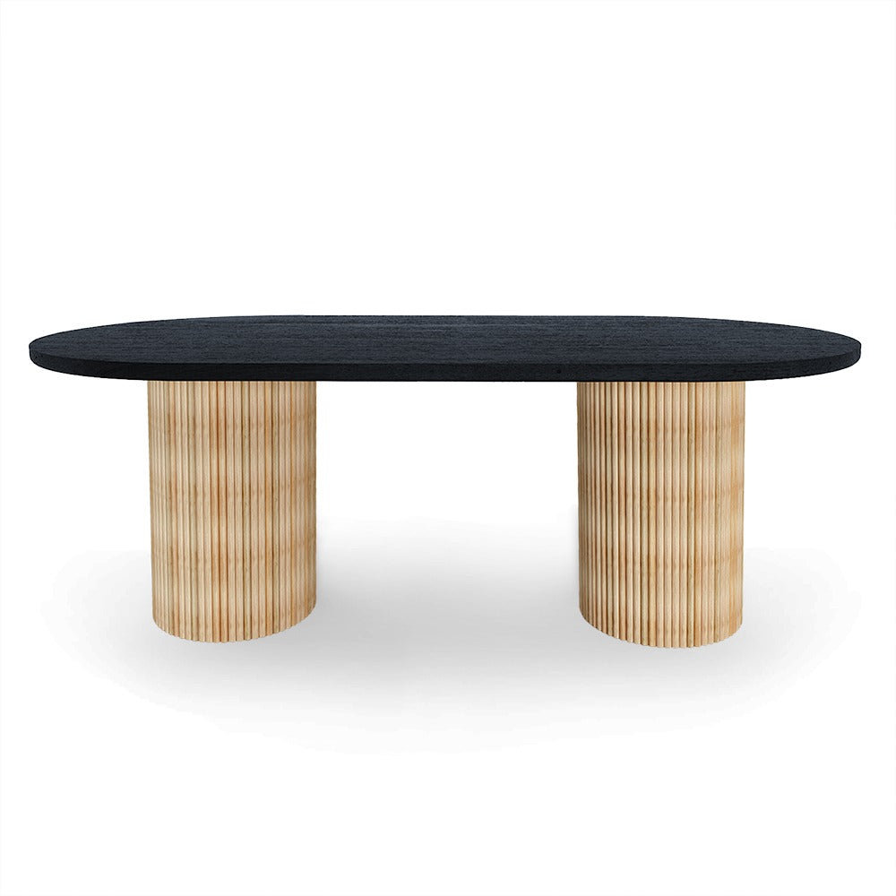 Oval dining table - Black color