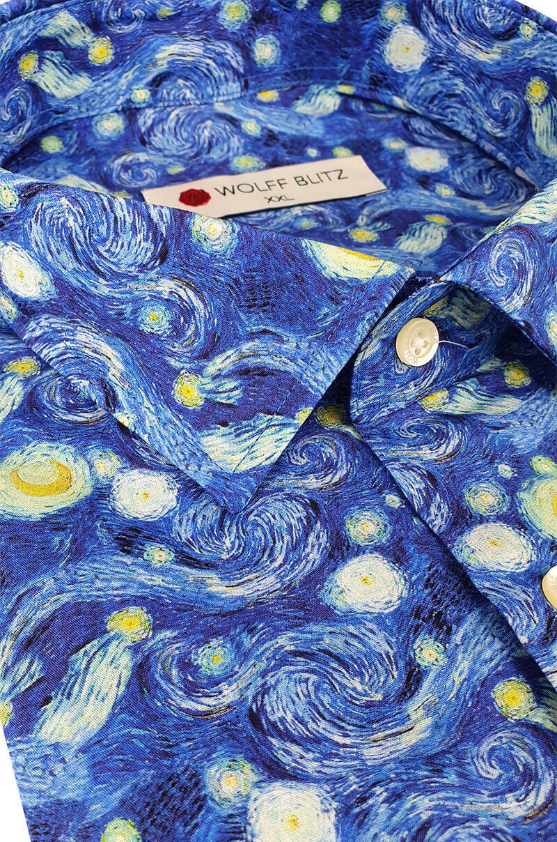 Starry Night Gogh Short Sleeve Shirt