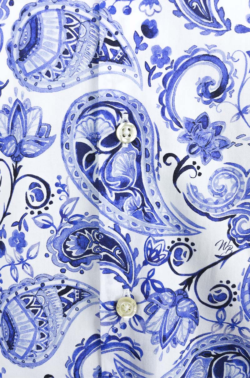 Delft Blue Paisley Ladies Wolff Blitz