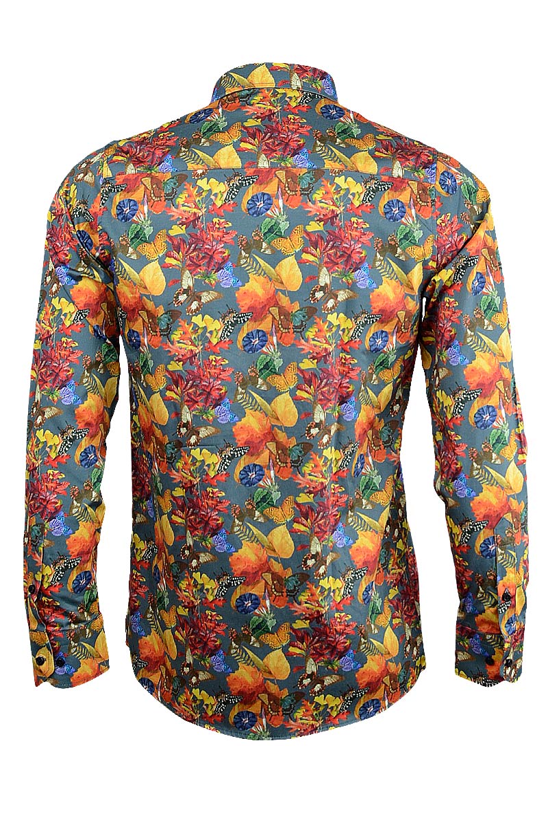 Colorful Butterflies Print Shirt